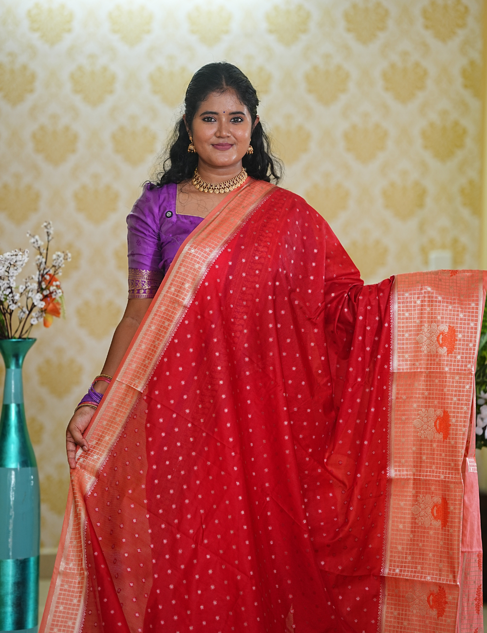 Red Banarasi Semi Georgette Aarohi Saree