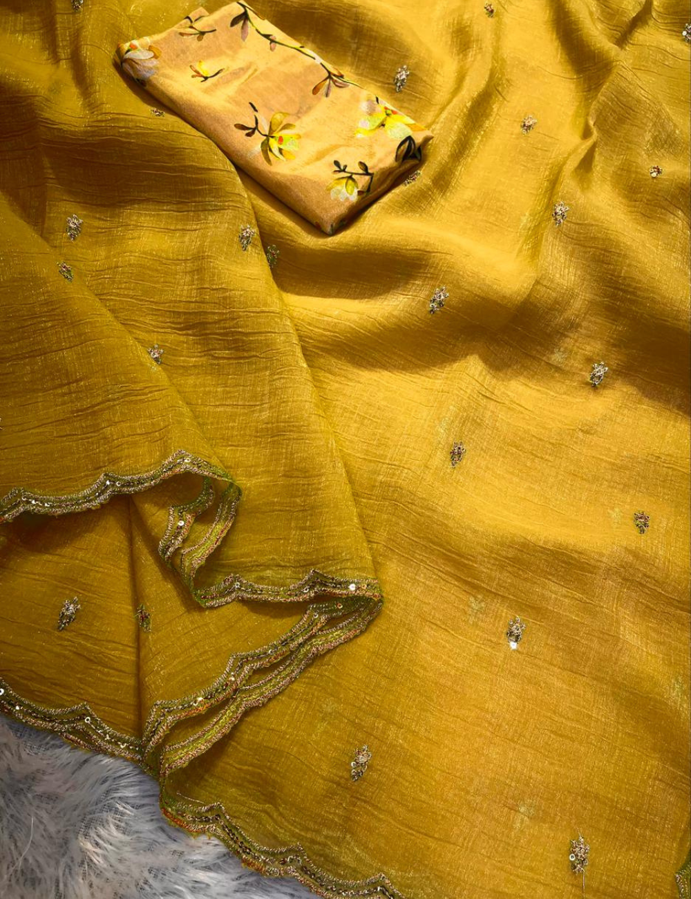 Embroidered Georgette Crush Ensemble